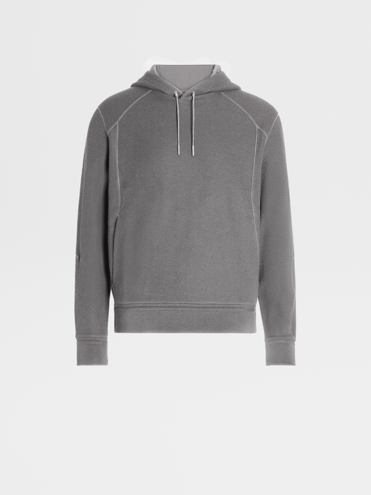 Grey High Performance™ Wool and Cotton Hoodie